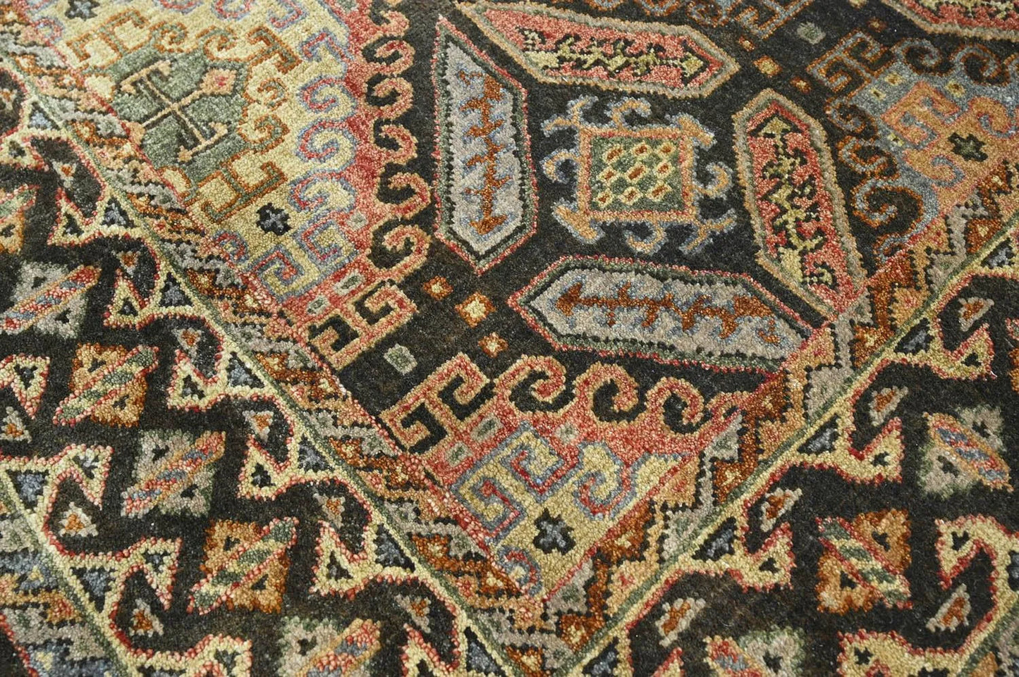 LoomBloom 5' 6'' x8' 8'' Gold Hand Knotted Transitional Oushak Wool Oriental Area Rug