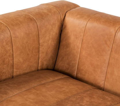 Canale 86 Inch Sofa Full Grain Italian Leather Cognac Tan