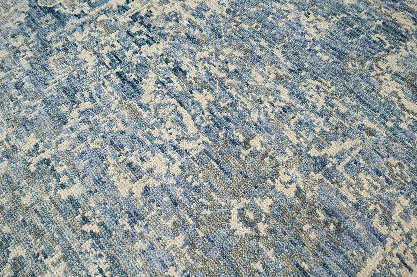 Multi Size Beige, Blue Hand Knotted 100% Wool Turkish Oushak Transitional Oriental Area Rug