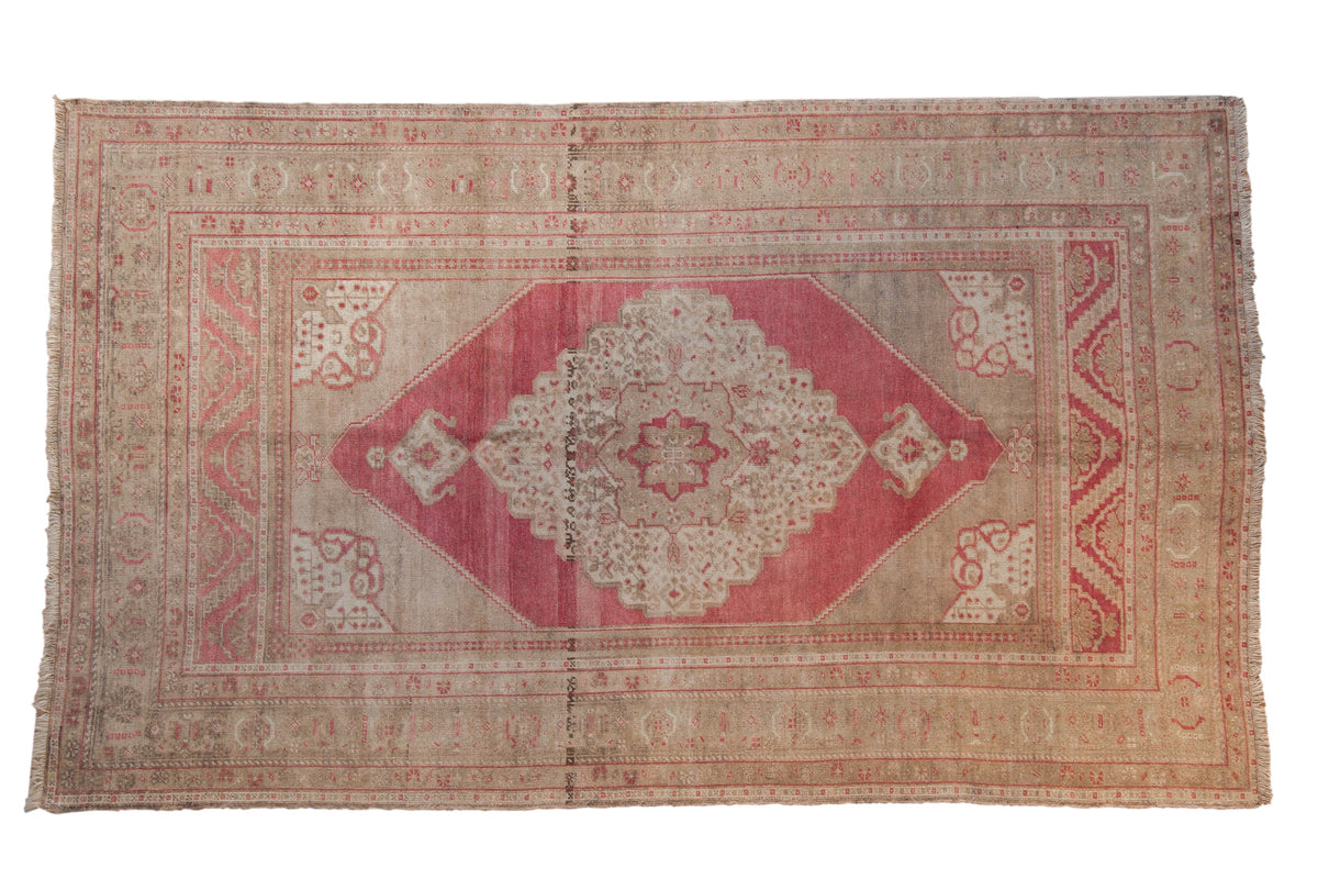 5x8.5 Vintage Distressed Oushak Carpet