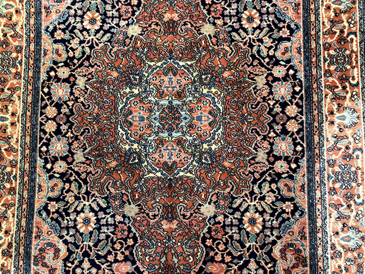 Karastan Rug 5.9 x 9, Ka'shan Medallion #741, Original Collection 700 Series, Discontinued, Wool Pile