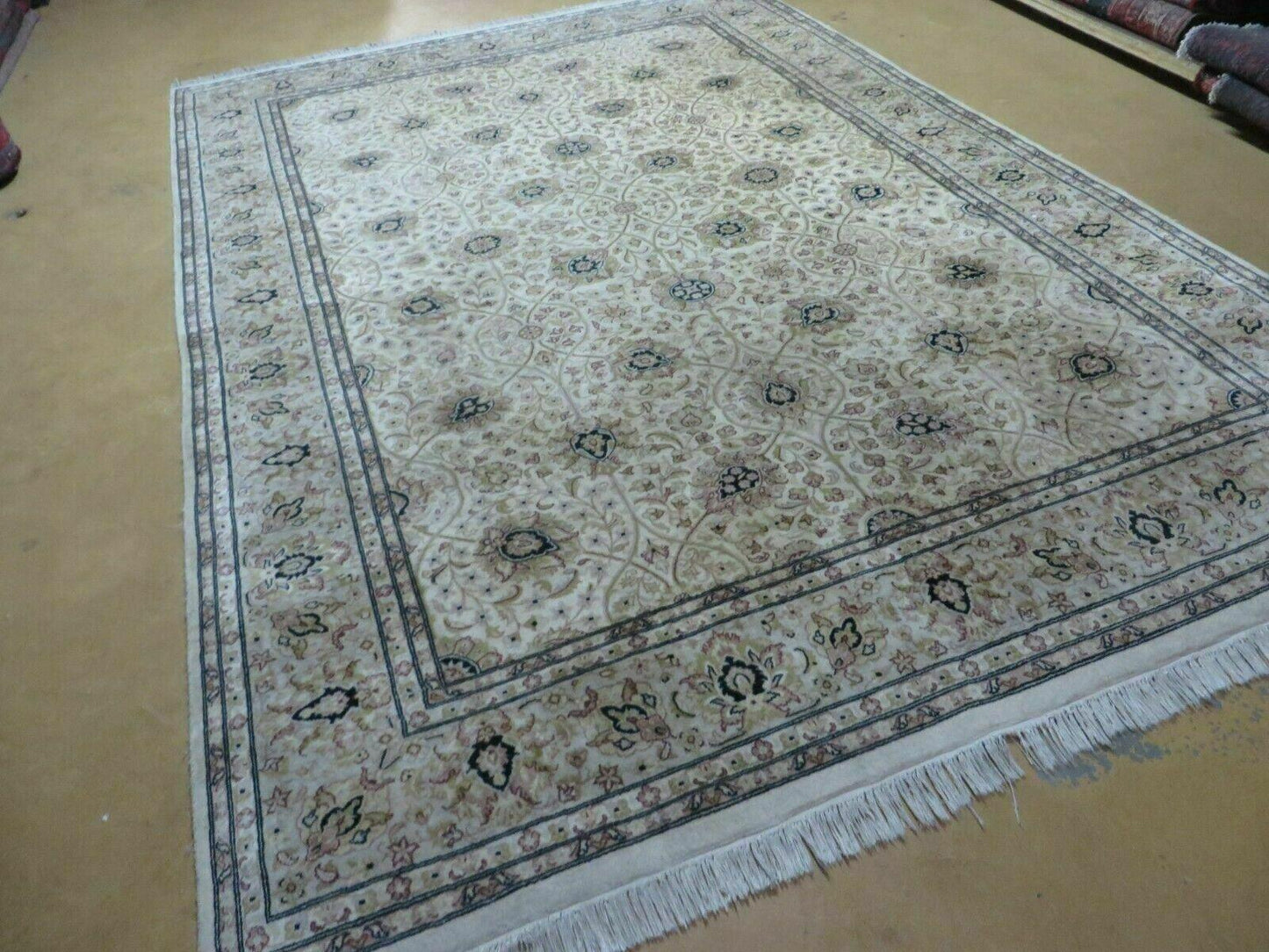 6' X 9' Vintage Fine Handmade Pakistan Oriental Floral Wool Rug Carpet Nice