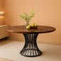 Round Dining Table 47 Inch Metal Base For Kitchen And Dining