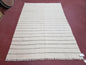 New Turkish Kilim Rug, Striped Area Rug, Southwestern Style, Off-white/Ivory Color, 5x8 Kilim Carpet, Hand-Knotted, Flatweave, Wool