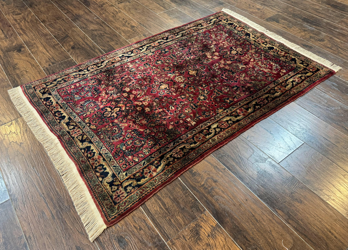 Persian Sarouk Rug 3x5, Antique Persian Carpet
