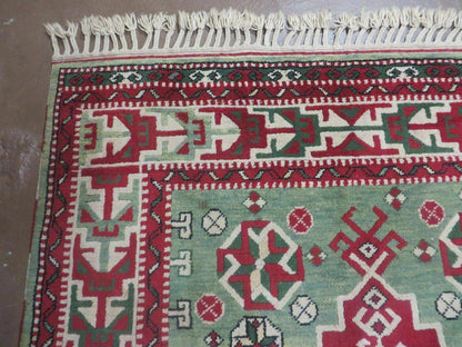 4' X 6' Vintage Handmade Turkish Kazak Design Wool Rug Carpet Nice