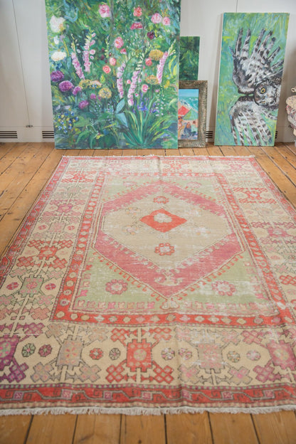 6x9 Vintage Distressed Oushak Carpet