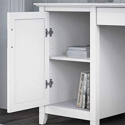 Key West 54W Computer Desk With Keyboard Tray And 2 Drawer File Cabinet