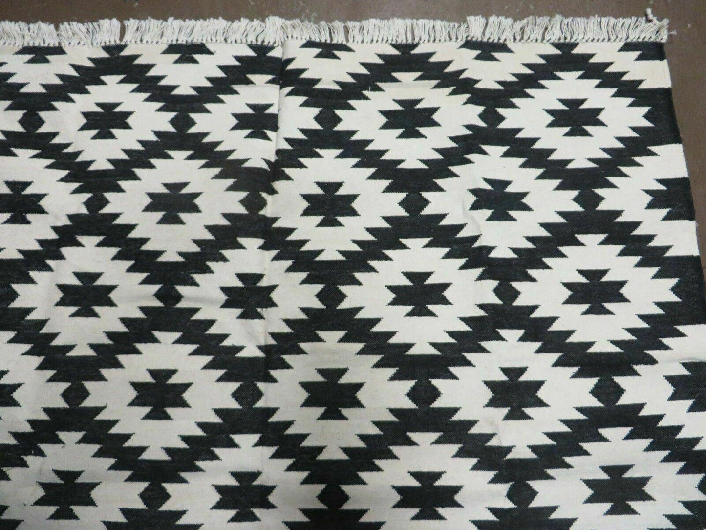 4' X 6' Hand Woven Wool Rug Contemporary Kilim Dhurrie Modern Oriental Area Rug