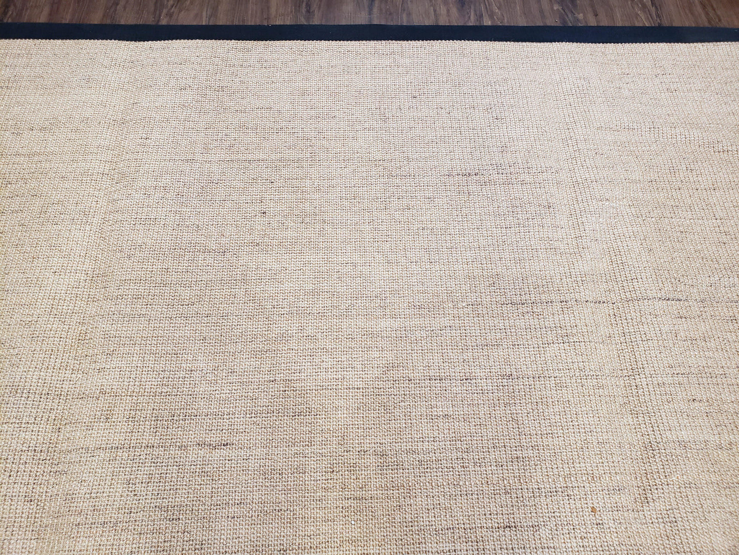 Jute Rug 8x10, Natural Jute Fiber Area Rug, Natural Sisal Area Rug with Black Border, 8x10 Carpet, Solid Jute Rug 8 x 10, Farmhouse Rug
