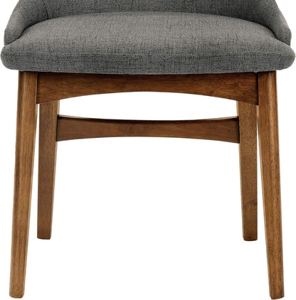 Azalea Charcoal Fabric Wood Dining Side Chairs 19 Inch Seat Height