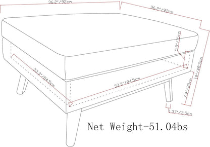 Owen 36Inches Wide Mid Century Storage Coffee Table