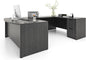 67 Inch U Shaped Executive Desk With 2 Storage Cabinets