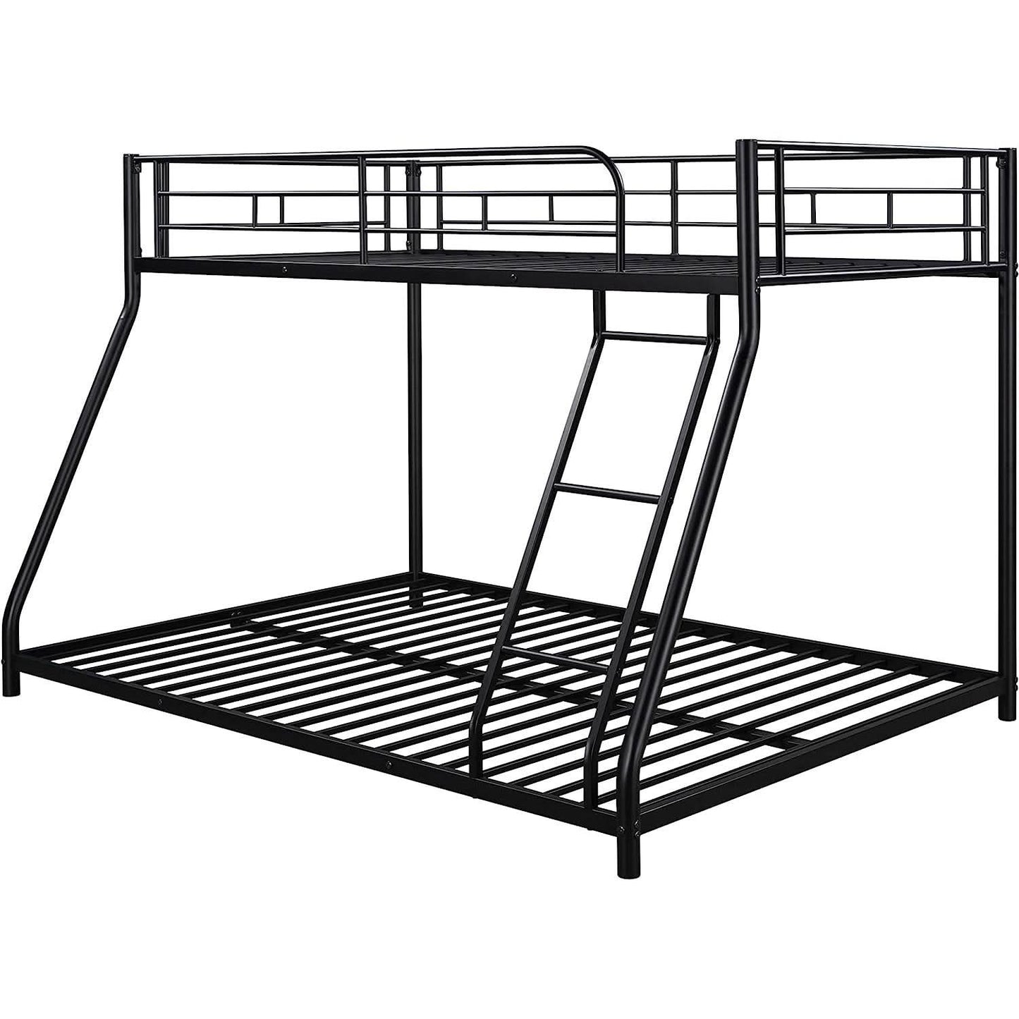 Heavy Duty Twin Over Full Metal Floor Bunk Bed With Ladder