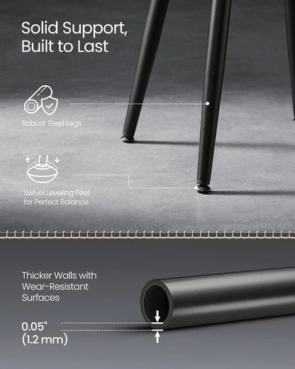 Dining Chairs Ink Black 19 Inch Tall Set Of 2 Sturdy