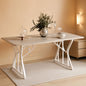 63 Inch Expandable Dining Table Distressed Gray Farmhouse