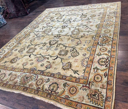Turkish Oushak Rug 8x10, Vintage Wool Carpet