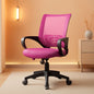 Pink Ergonomic Mesh Office Chair With Lumbar Support And Height Adjustable