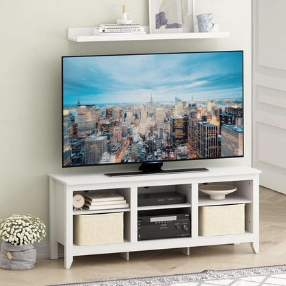 Jensen 65 Inch White Entertainment Center With TV Stand