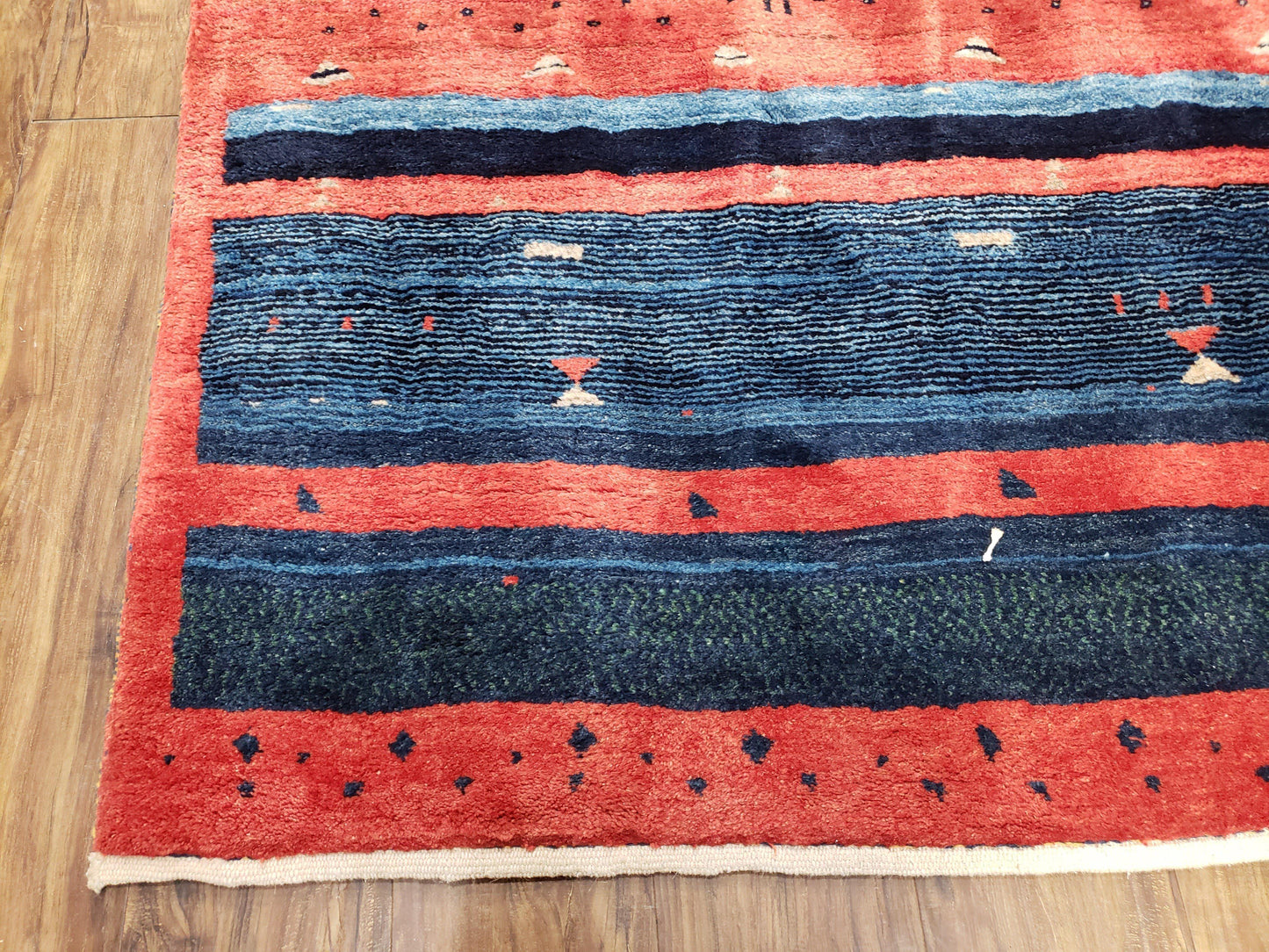 Colorful Persian Gabbeh Rug 4x6, Soft Pile, Colorful Rug, Handmade Hand Knotted Wool Carpet, Home Office Rug, Area Rug for Bedroom 4 x 6 ft