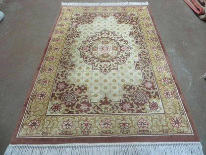 4' X 6' Antique Handmade Chinese Art Deco Nichols Wool Rug # 80