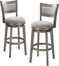 High Back Swivel Bar Stools Set of Two