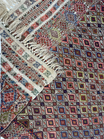 Antique Turkish Jajim Wool Rug 5’6” x 14’5”