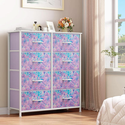 Fabric Dresser With Eight Drawers Storage Organizer