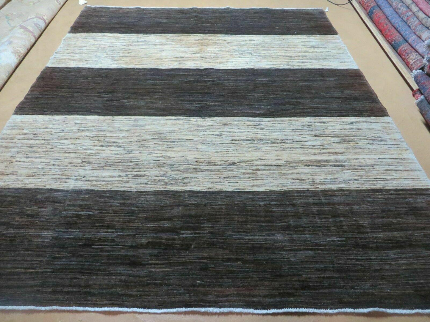 6' 6" X 8' Modern Tibetan Nepal Art Deco Chinese Hand Knotted Wool Rug Nice