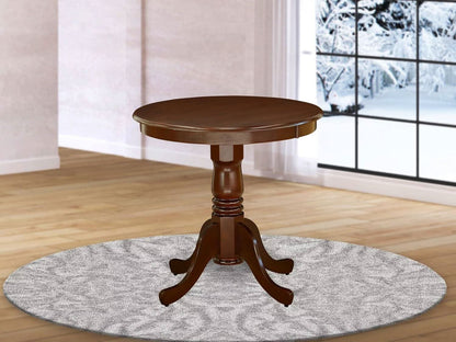 Eden Round Dining Table Mahogany Pedestal 30x30 Inches