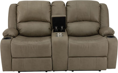67 Inch Putty Powered RV Wall Hugger Recliner Sofa