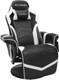 White Gaming Recliner Cupholder And Adjustable Footrest