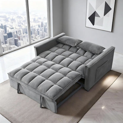 54 Inches Convertible Sofa Bed With Adjustable Backrest