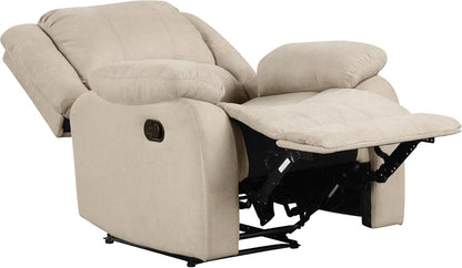 Oatmeal Wall Hugger Manual Recliner Chair For Living Room