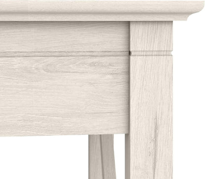L-Shaped Desk 60W Linen White Oak Modern Farmhouse
