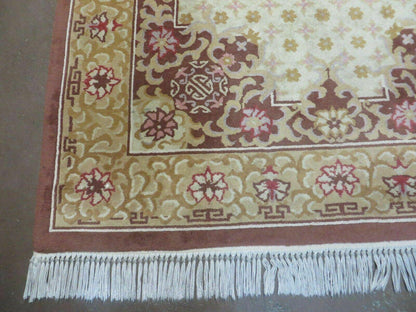 4' X 6' Antique Handmade Chinese Art Deco Nichols Wool Rug # 80