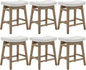 Comfortable Saddle Seat Bar Stools Set of Six