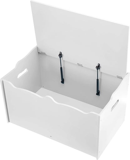 Wooden Toy Box Chest White 30x18x19 StorageSolution
