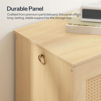 FortyThreeInch RattanLike StorageChest Bench With Safety Hinge
