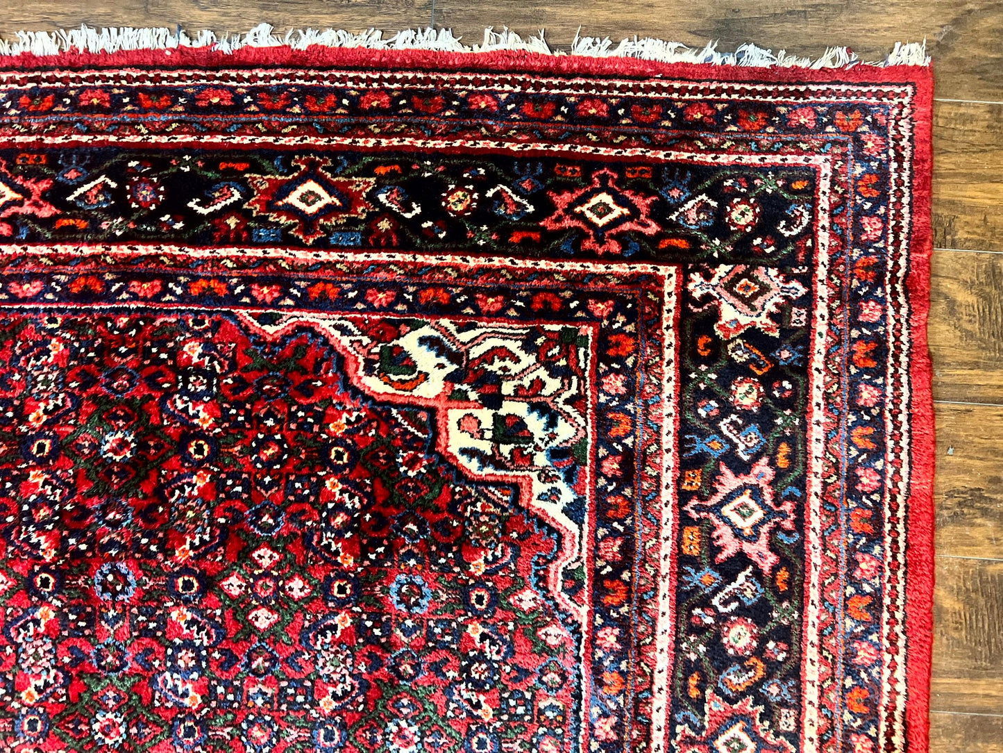 Large Persian Tribal Rug 11x17, Palace Sized Wool Handmade Vintage Carpet, Oversized Hand Knotted Rug, Red, Hamadan Dargazin Rug
