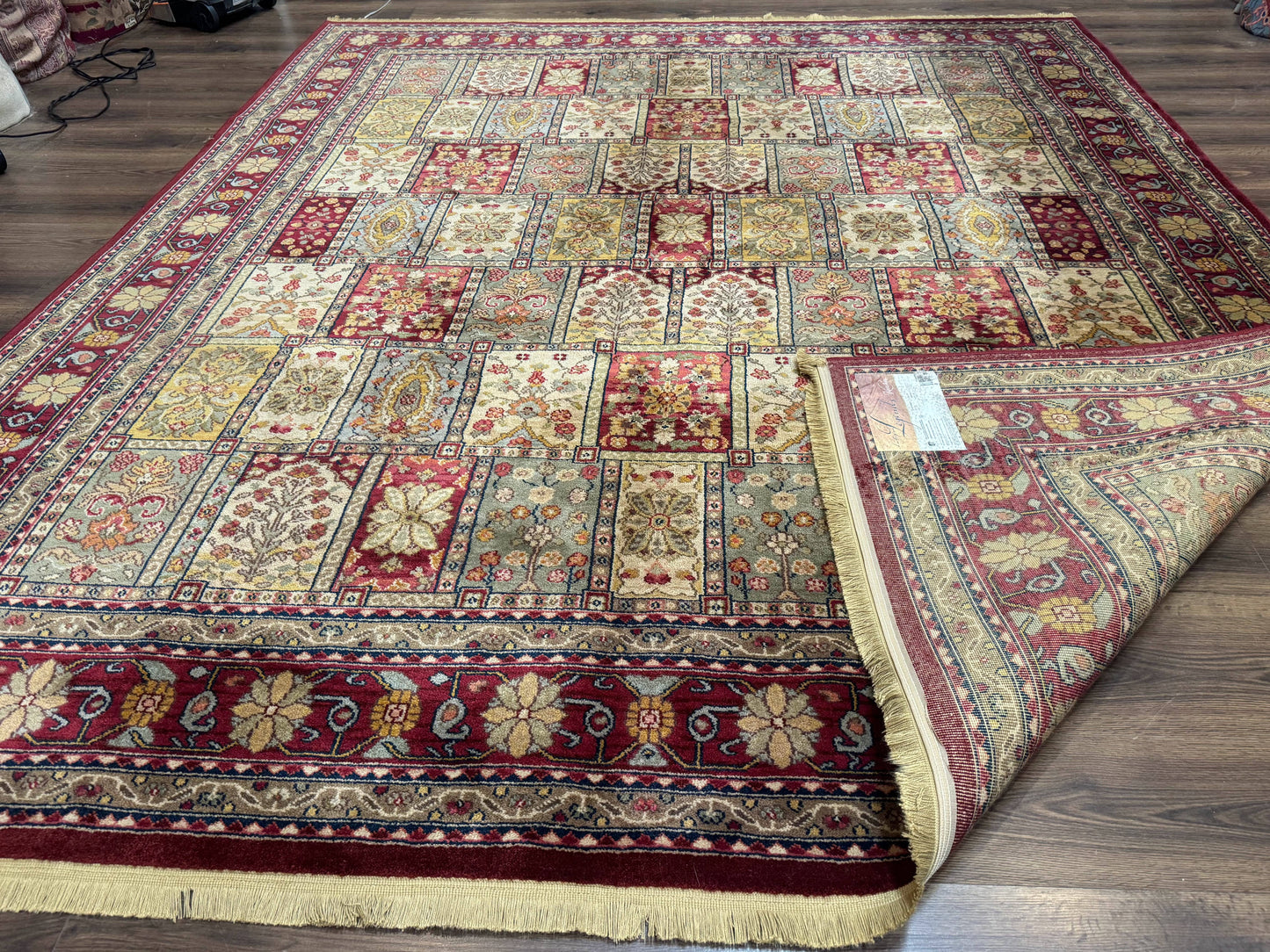 Karastan Bakhtiyari Rug 8.8 x 10, Antique Legends Karastan Wool Carpet #2200-202, Multicolor Panel