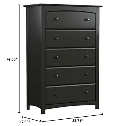 Kenton 5 Drawer Dresser For Kids Bedroom With Anti Tip Kit