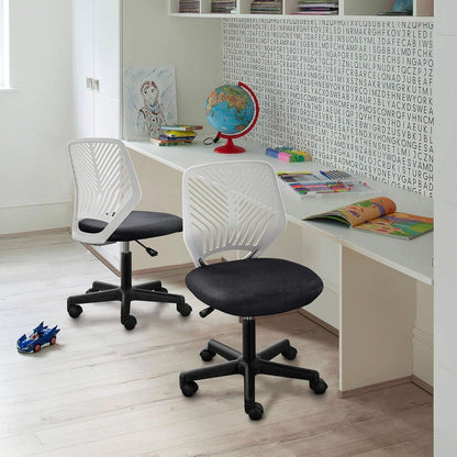 Dark Gray Ergonomic Adjustable Desk Chair Lumbar Support