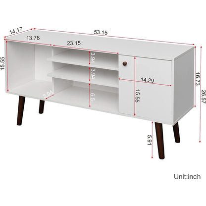 Farmhouse TV Stand for 65 Inch TVs With Storage Cabinet