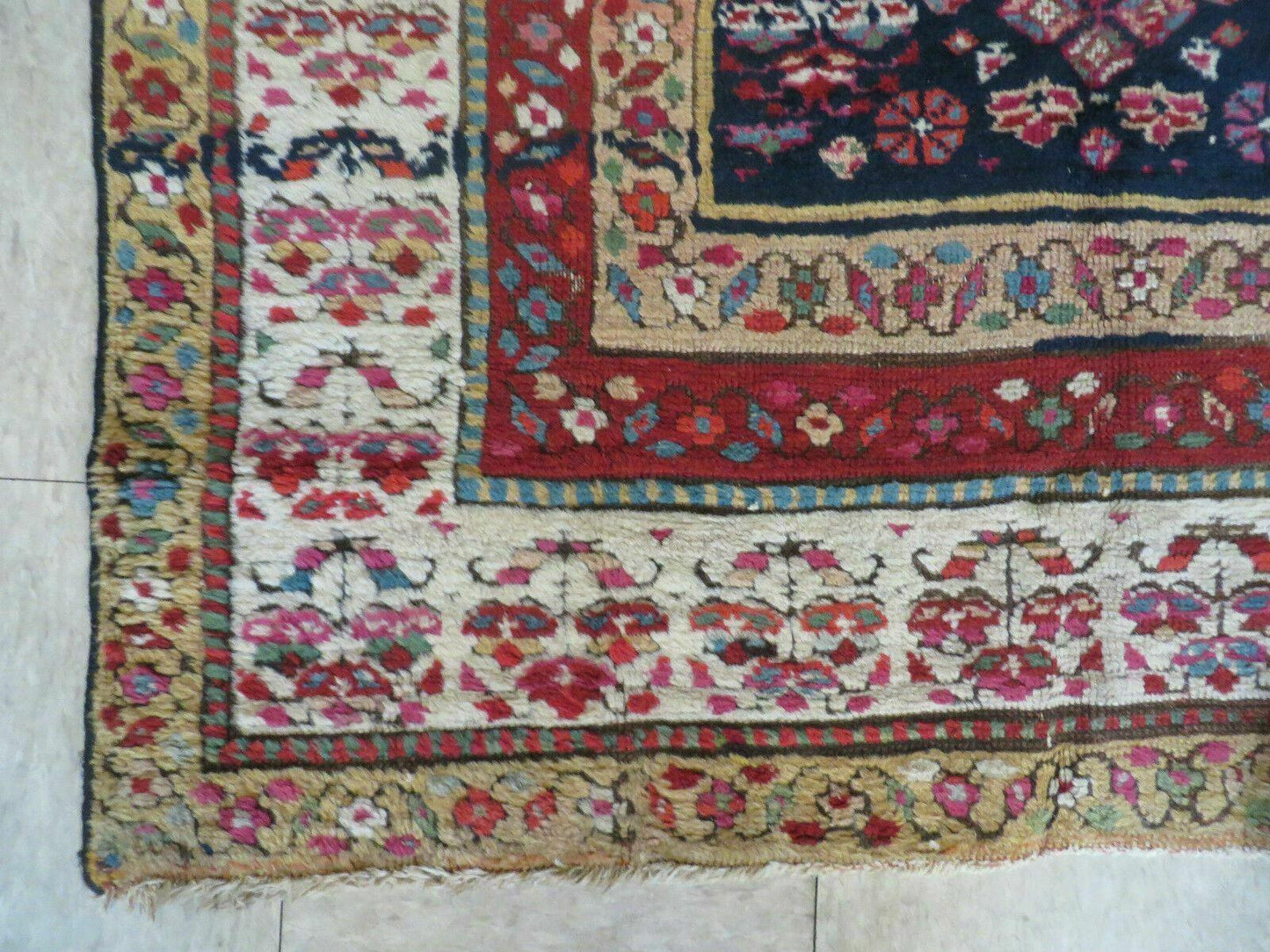 4' X11' Antique Handmade Turkish Anatolian Wool Corridor Kalegy Runner Rug