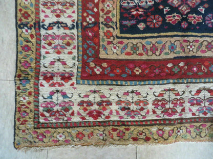 4' X11' Antique Handmade Turkish Anatolian Wool Corridor Kalegy Runner Rug