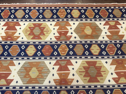 Turkish Kilim Rug 8x11, Handmade, Wool, Nourison Rug