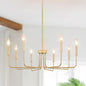 Gold Farmhouse Chandelier 8 Lights for Dining Room