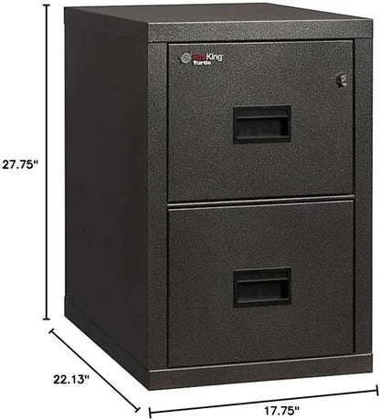 Black 2 Drawer Fire Safe Legal Letter File Cabinet