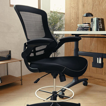Kelista Mid Back Swivel Ergonomic Office Chair Black